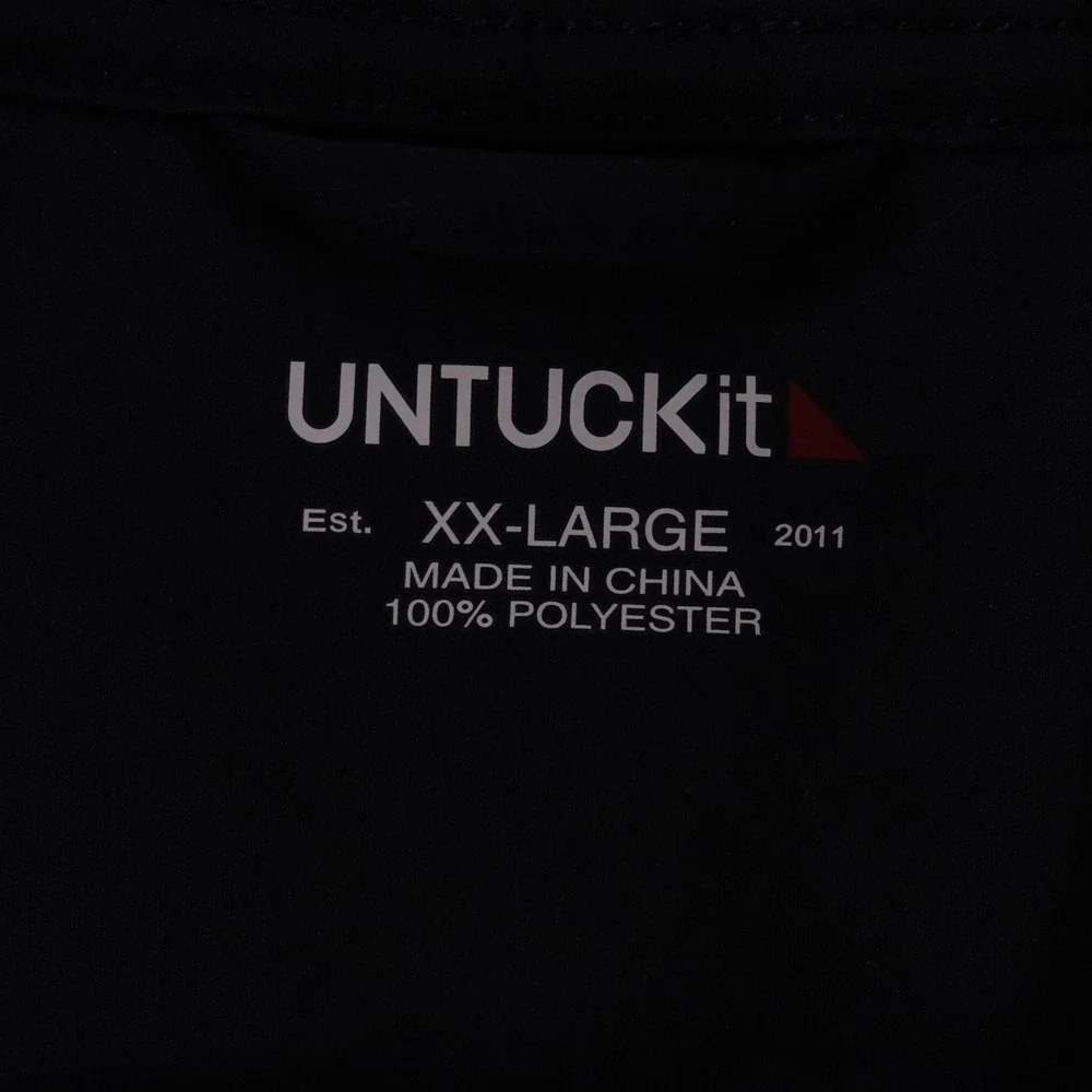 UNTUCKit Mens XXL Quarter Zip Performance Pullover Fleece Dark Gray Golf Stretch